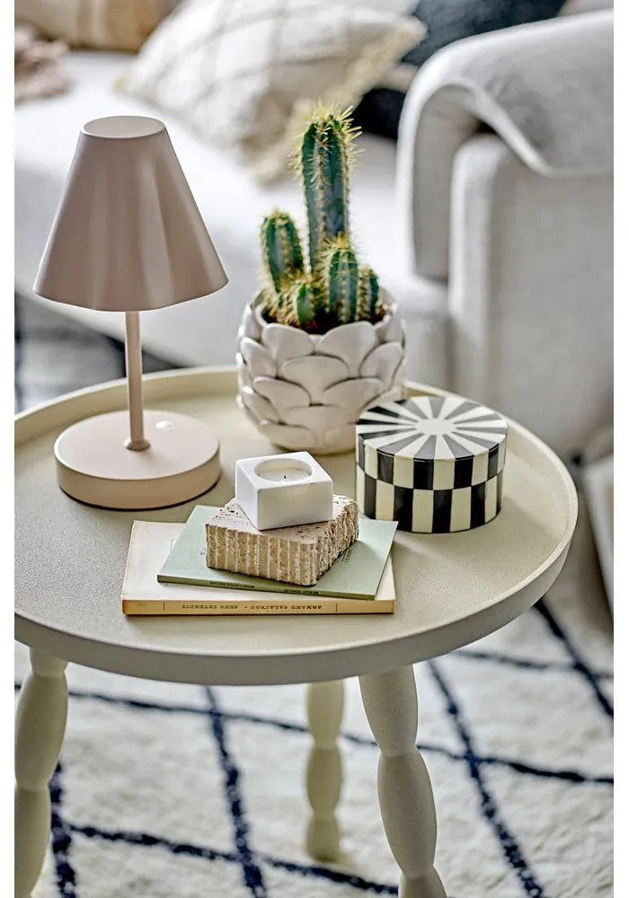 Lampada da tavolo dimmerabile a LED beige con paralume in metallo (altezza 28 cm) Lianna - Bloomingville