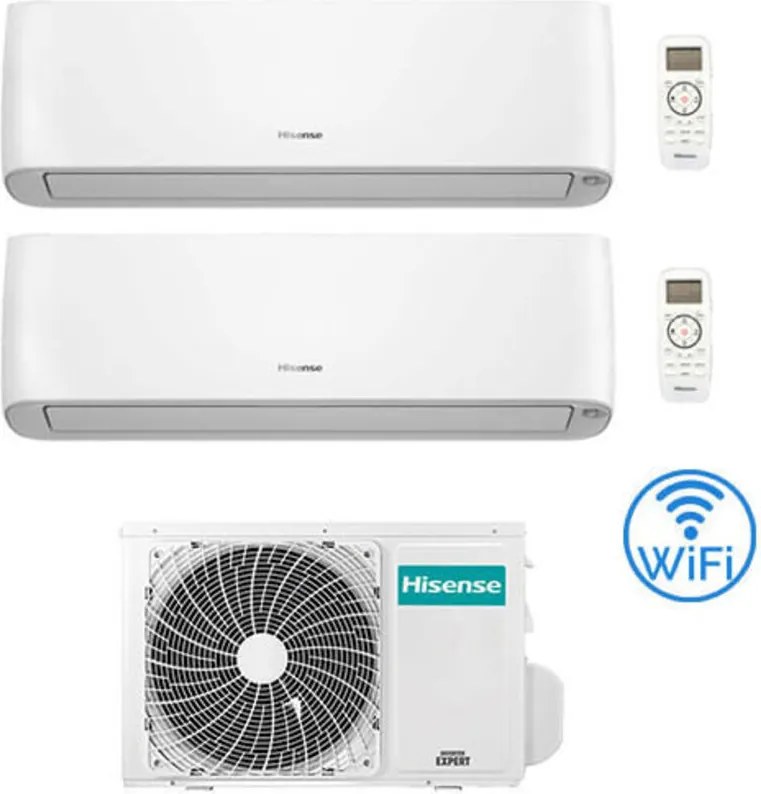 Climatizzatore Condizionatore Hisense Energy Pro Plus (Hi Energy) Wifi R32 Dual Split Inverter 9000 + 9000 BTU con U.E. 2AMW52U4RXC Classe A++/A+