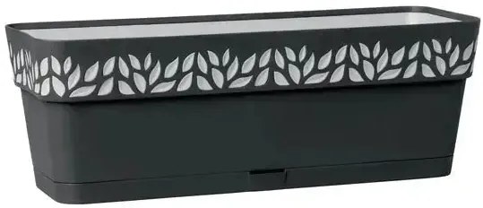 Fioriera Autoirrigante con Riserva d'Acqua per Balconi, ANTRACITE / 30 CM