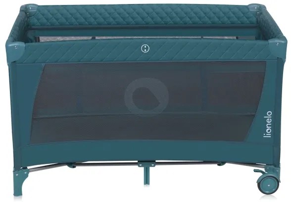 Lionelo - Lettino da viaggio FLOWER Verde Turchese