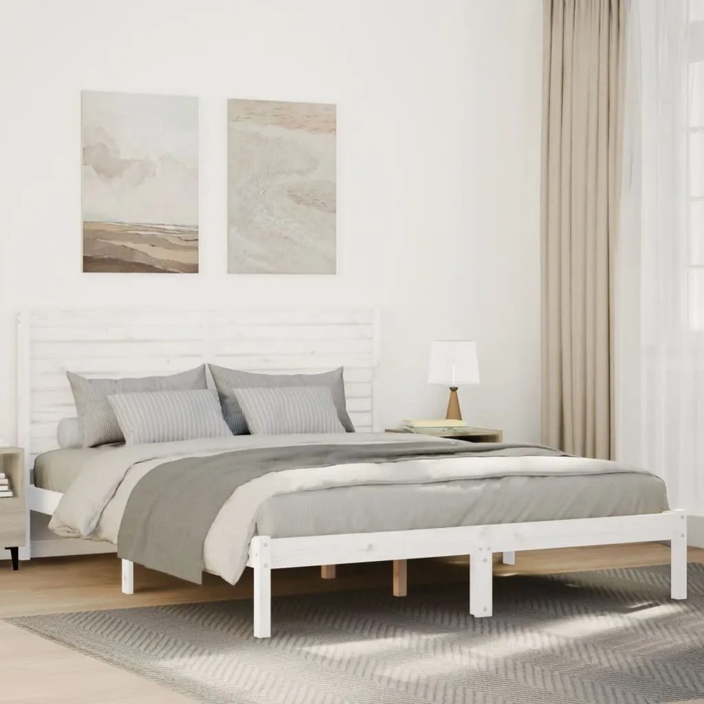 Giroletto Extra Lungo Senza Materasso Bianco 160x220cm Massello /