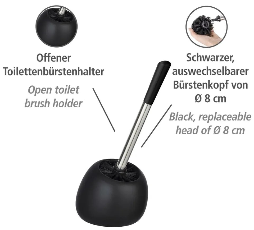 Scopino in ceramica nera Polaris - Wenko