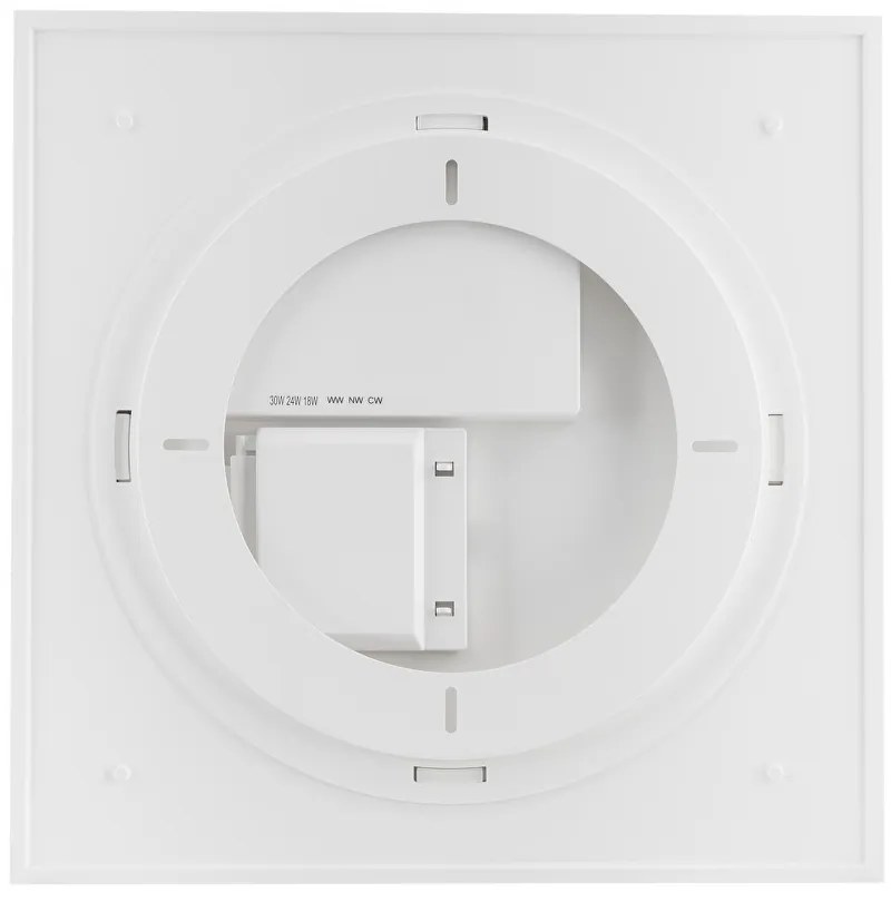 Plafoniera LED Regolabile 18W, 24W, 30W, Quadrata, CCT, IP54 33x33 cm Colore Bianco Variabile CCT