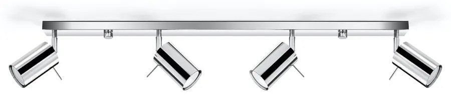 Lampada da soffitto in argento 4L Etna - Sollux