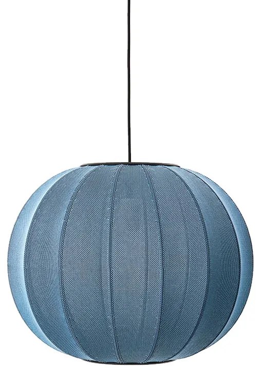 Made By Hand - Knit-Wit 45 Rotondo Lampada a Sospensione Blu Grigio Pietra Made By Hand