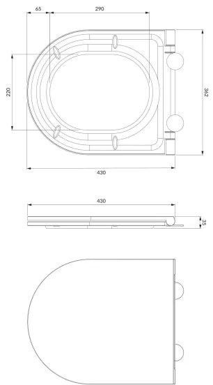 OMNIRES OTTAWADEBP - Sedile del water SoftClose OTTAWA duroplast/bianco lucido