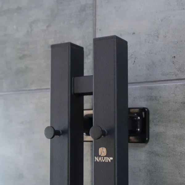 Portasciugamani elettrico con termostato SILOUETTE 187W/230V 120,6cm IP44 nero destra