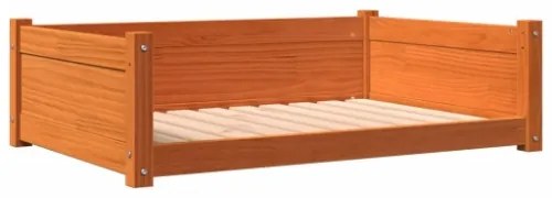 Cuccia per Cani Marrone Cera 95,5x65,5x28cm Legno Massello Pino