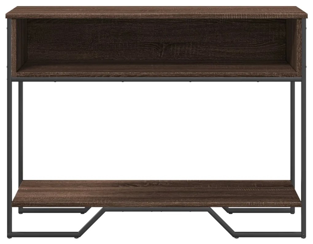 Tavolo consolle rovere marrone 100x35x74,5 cm in truciolato