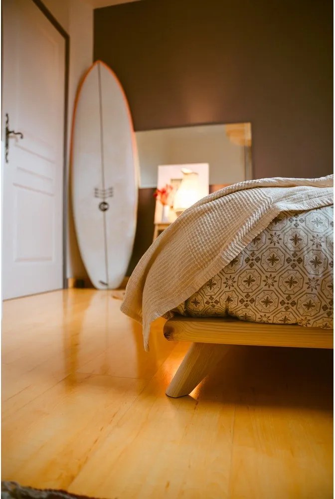 Letto matrimoniale in legno di pino con griglia 140x200 cm Senza - Karup Design