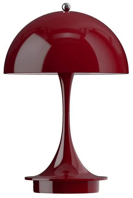 Panthella 160 Portable Lampada da Tavolo V3 Opaque Burgundy - Louis Poulsen
