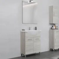 Mobile bagno RUBINO con lavabo specchio e lampada cm 56,5 x 42,5 x h 86