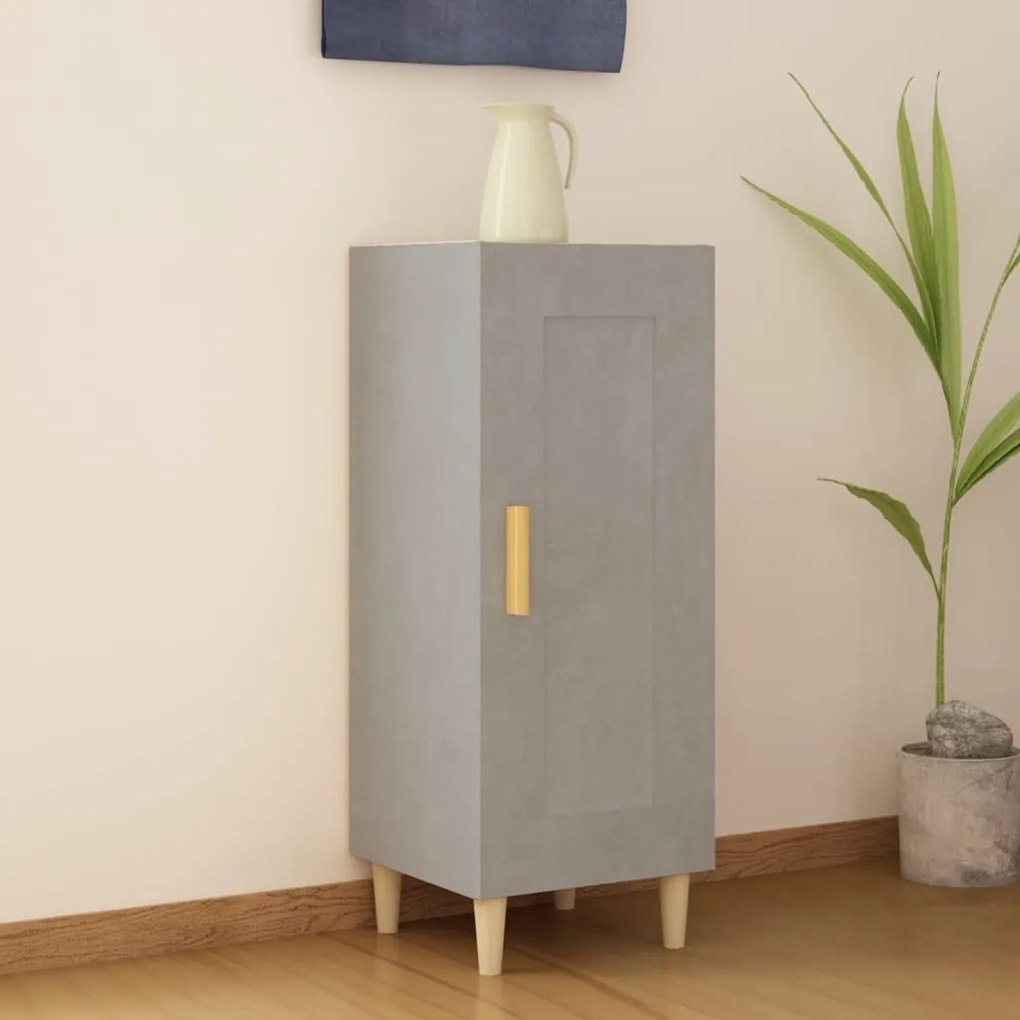 Credenza Grigio Cemento 34,5x34x90 Cm İn Legno Multistrato /