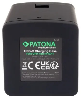 PATONA - Caricatore Triple GoPro Hero 9/Hero 10/Hero 11/Hero 12