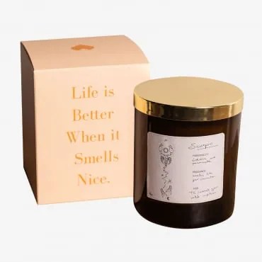 Candela Aromatica (200 Gr) Zodiac Collection Bianco & Scorpio - Sklum