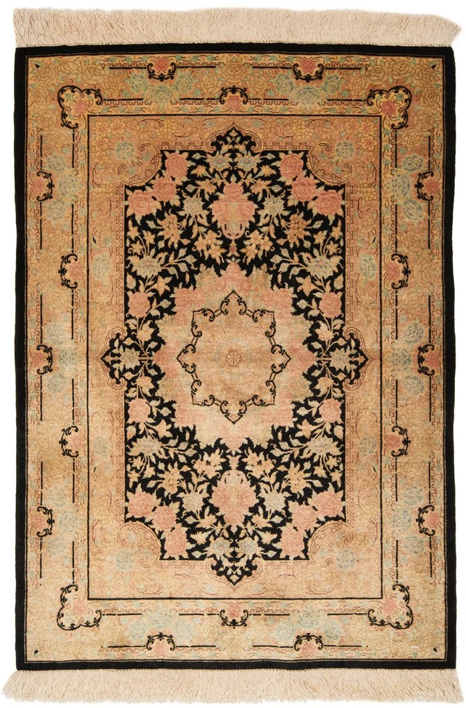 Ghom Tappeto 80x60 (Iran) Annodato A Mano