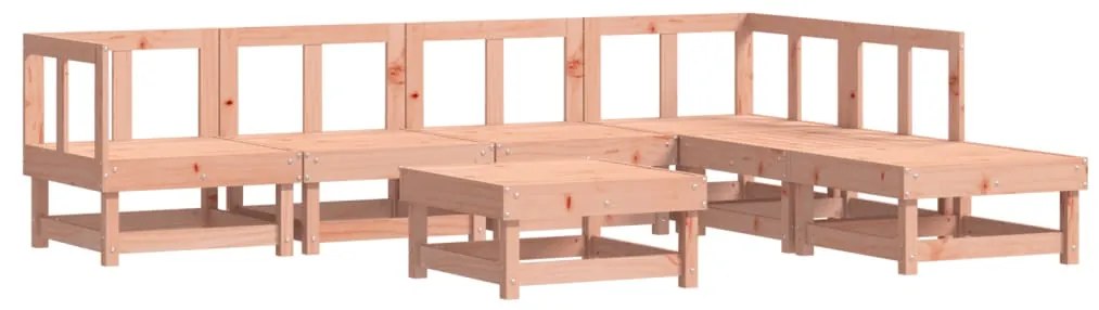 Set Salotto da Giardino 7 pz in Legno Massello di Douglas