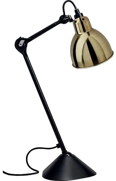 205 Lampada da Tavolo Nero/Ottone - Lampe Gras