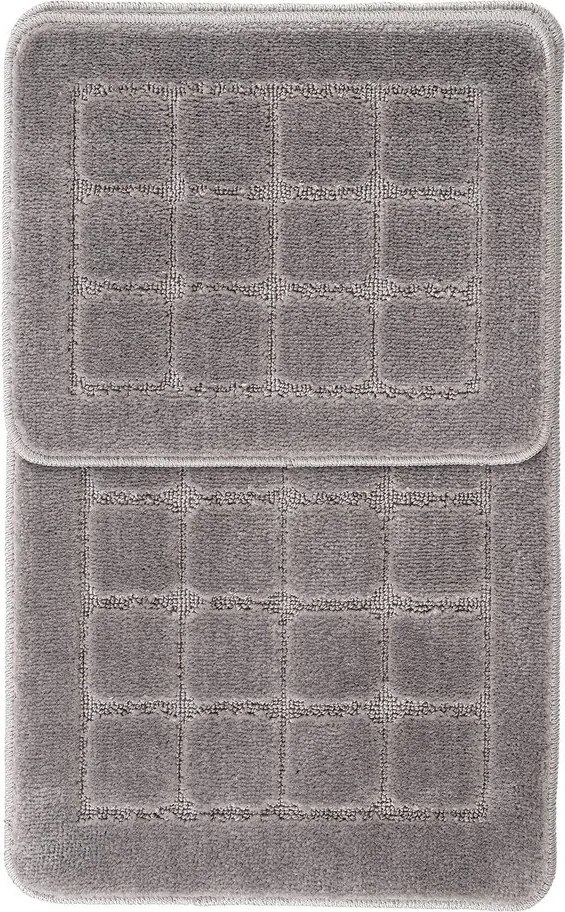 Set di tappetini per il bagno grigi 2 pz 50x80 cm Kareli – Foutastic