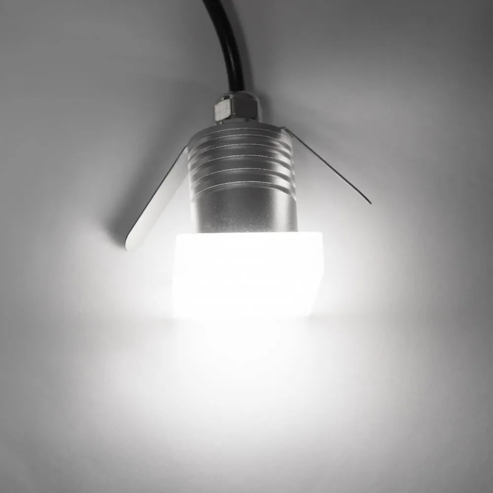 Faretto LED 1W IP65 Quadrato, Luce Diffusa - Professional Colore  Bianco Naturale 4.000K