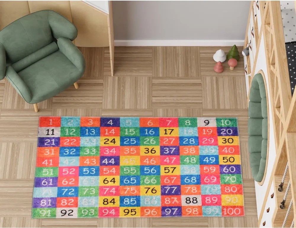Tappeto da gioco per bambini lavabile 100x160 cm One to Hundred – Vitaus