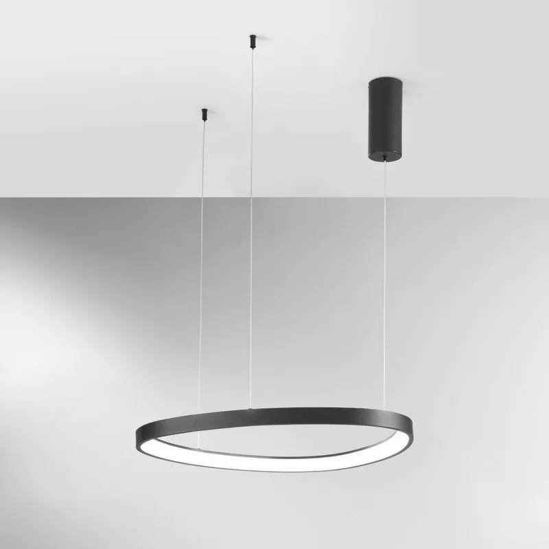 Lampadario LED moderno Klapton nero Ø65cm, LUCE AMBIENTE DESIGN