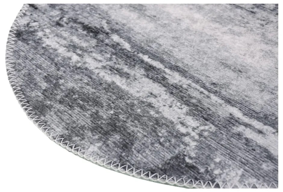 Tappeto rotondo lavabile grigio ø 100 cm - Vitaus