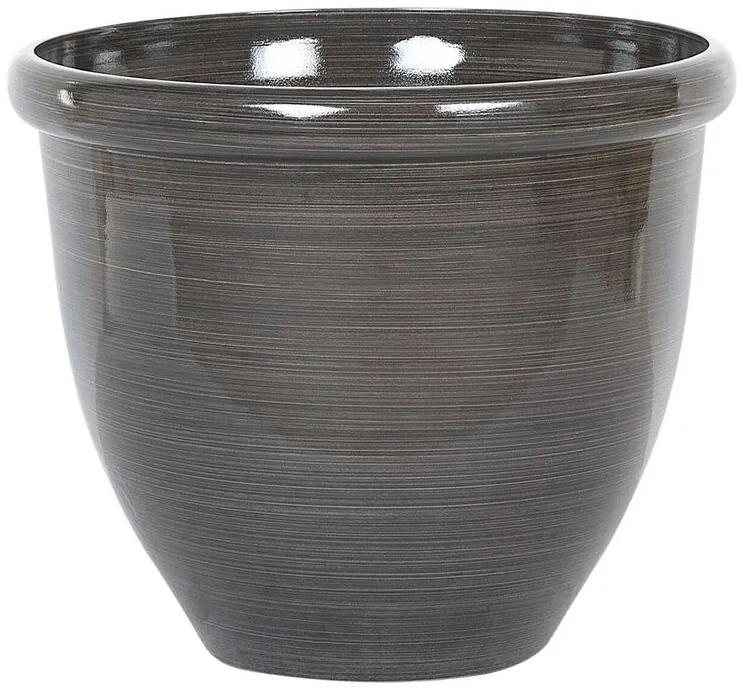 Vaso in pietra marrone scuro ⌀ 40 cm TESALIA Beliani