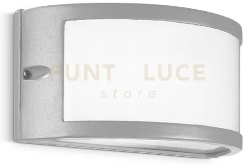 Ges140- applique grigio alluminio 1 luce attacco e27 ip54 in alluminio