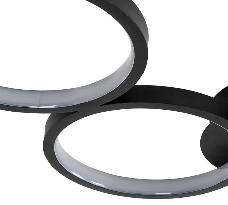 Plafoniera di design nera con LED dimmerabile a 3 livelli 3 luci - Pande