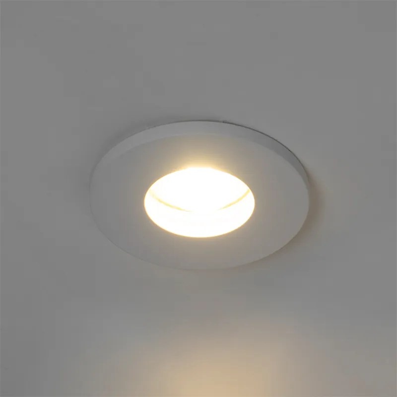 Faretto da incasso moderno per bagno bianco - Shed