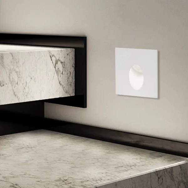 Brilagi - Lampada a incasso LED da esterno STAIRDOT LED/2W/230V bianca IP65 quadrata