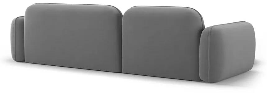 Divano angolare in velluto grigio chiaro (angolo sinistro) Audrey - Interieurs 86