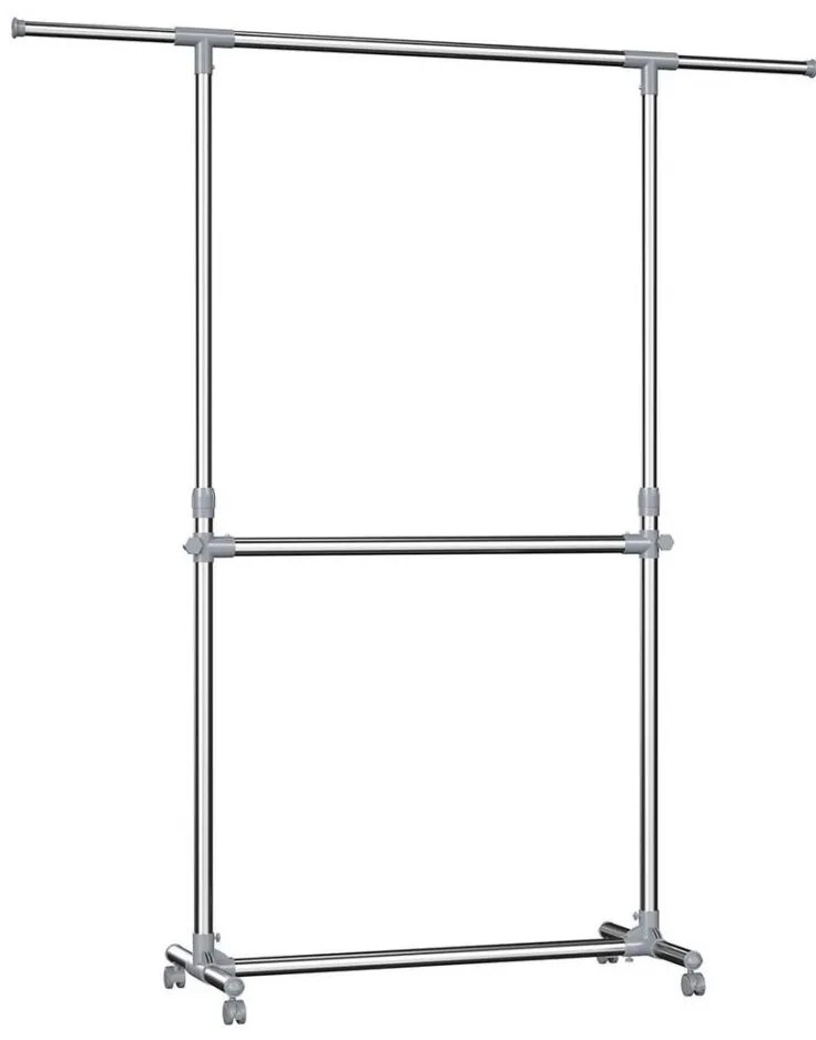 Appendiabiti mobile a piantana LINEA, colore argento