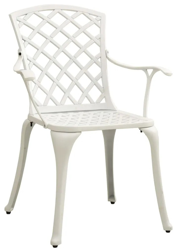 Set da bistrot 5 pz in alluminio pressofuso bianco