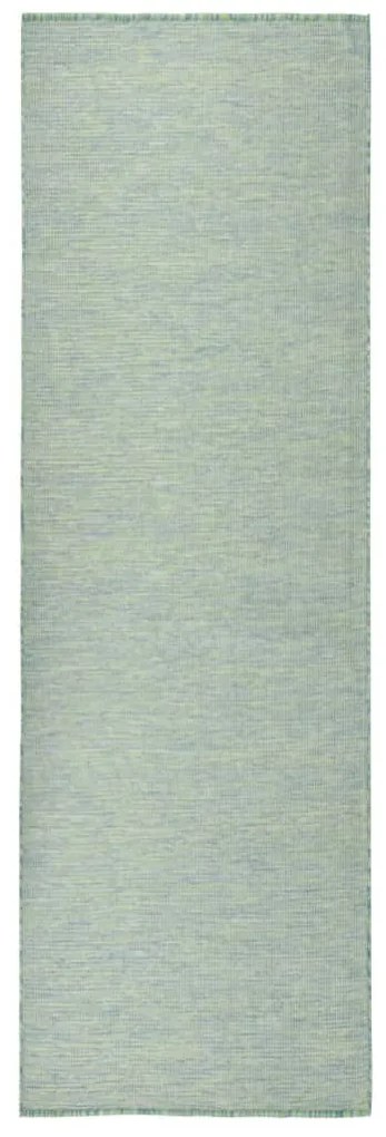 Tappeto Da Esterni A Tessitura Piatta 80x250 Cm Turchese /