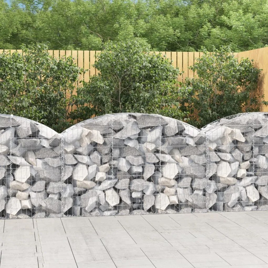 Cesto Gabbione Ad Arco 150x50x80/100 Cm Ferro Zincato /