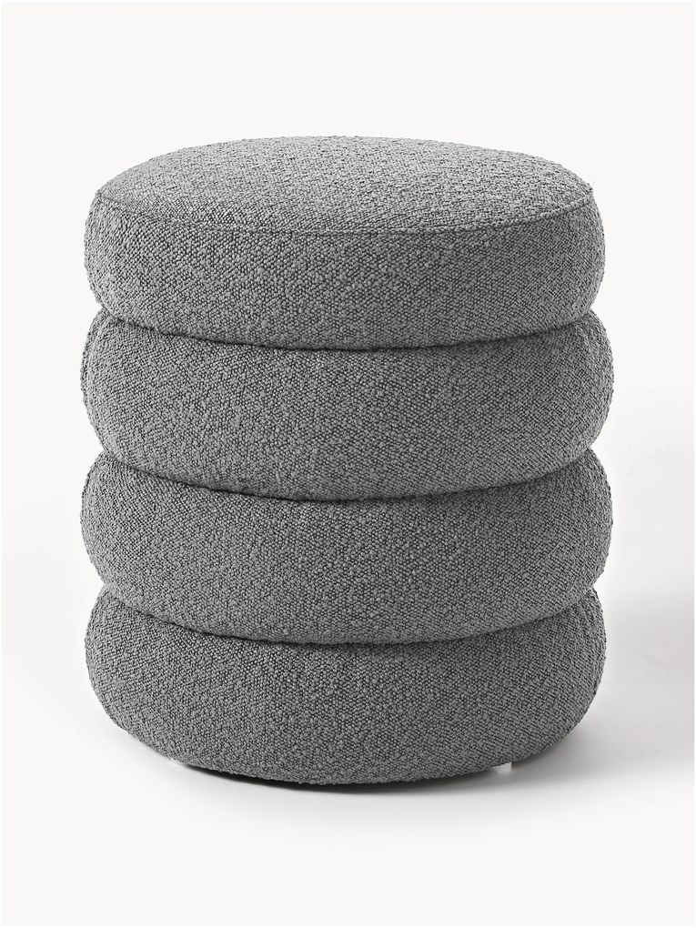 Pouf imbottito in bouclé Alto