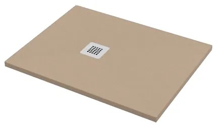 Piatto doccia in carbonato di calcio Horus sabbia L 70 x L 90 x H 2.7 cm opaco effetto pietra