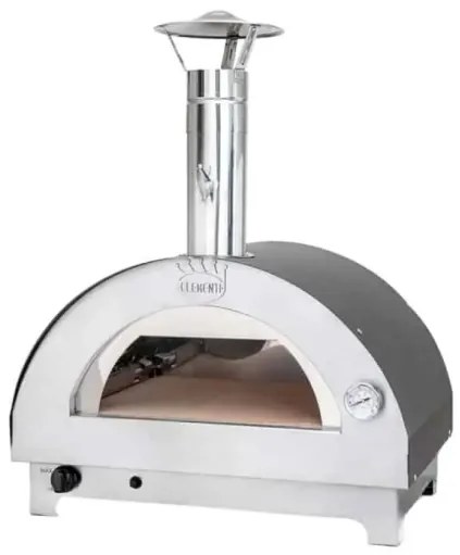 Forno Per Pizze Portatile A Gas 60x40 Cm In Acciaio Clementino Antracite Clementi
