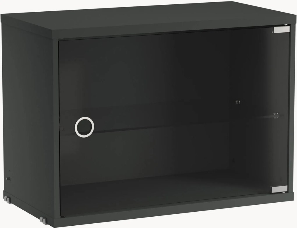 Vetrina con anta battente in vetro String System, larg. 58 x prof. 30 cm