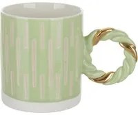 Tazza mug verde 350 ml New Bone China