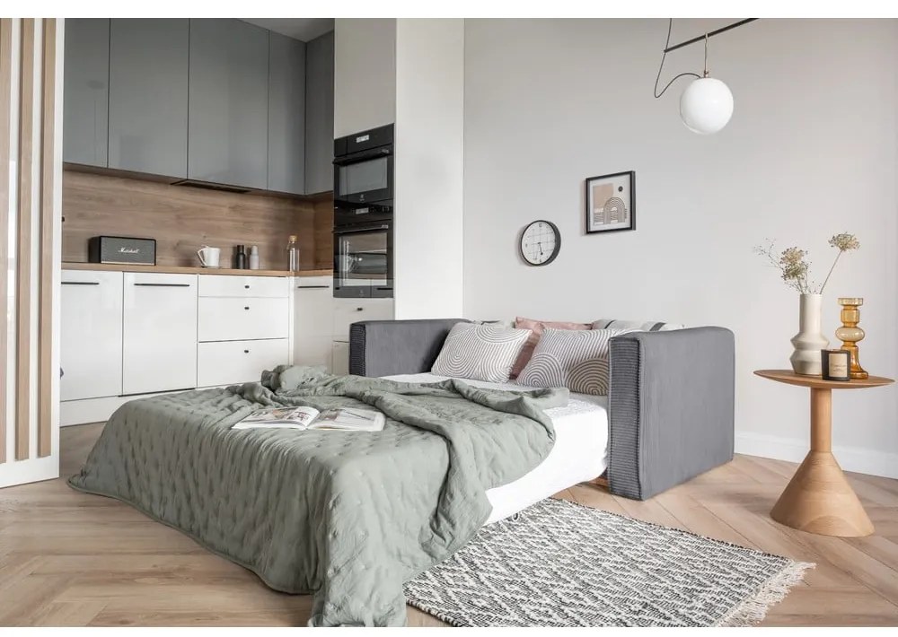 Divano letto grigio 168 cm Lucky Lucy - Miuform