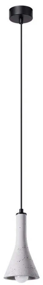 Sollux SL.1223 - Lampadario a sospensione con filo REA 1xE14/12W/230V calcestruzzo