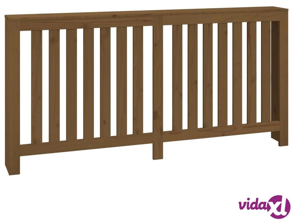 vidaXL Copertura Termosifone Miele 169x19x84 cm Legno Massello Pino