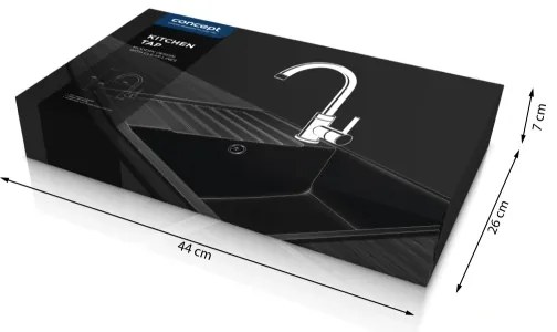 Concept BDG3334WH - Miscelatore per lavello 33,5 cm granito/bianco