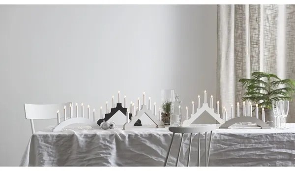 Eglo 410456 - Candelabro di Natale ADA 7xE10/3W/230V bianco