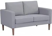 Divano 2 posti Scandinavo in Tessuto cm 124x73x82 - MANU Colore: Grigio chiaro