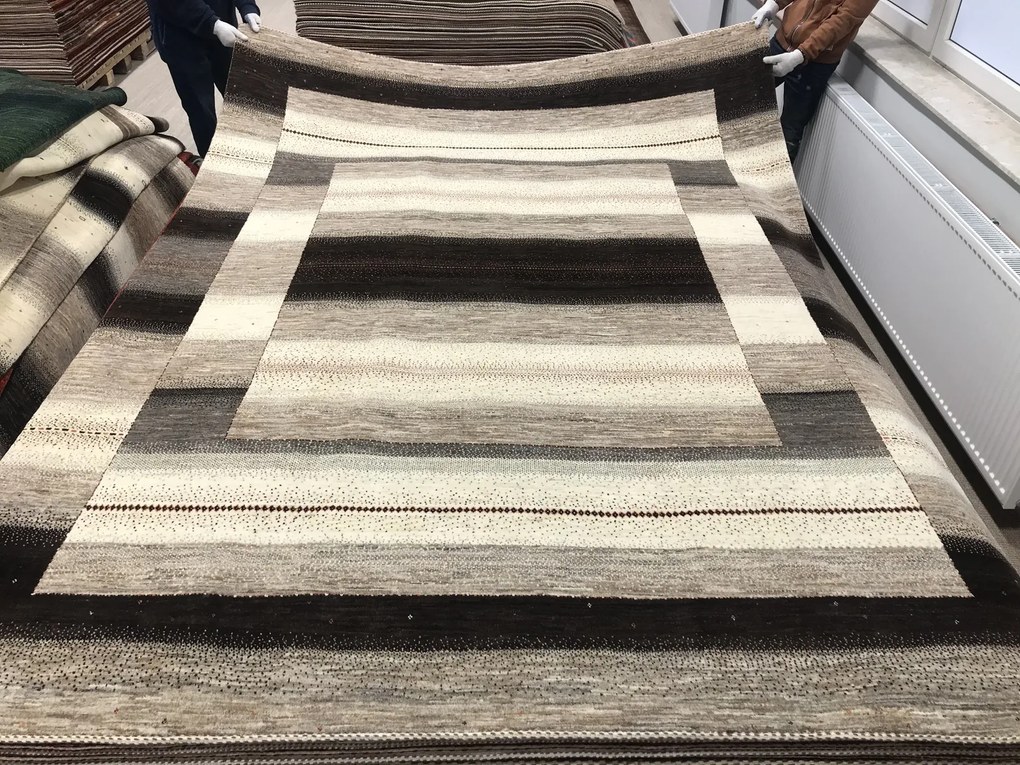 Loribaft Tappeto 250x340 Grigio (Iran) Annodato A Mano