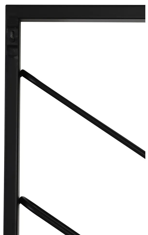 Portabottiglie in metallo nero da parete 8 bottiglie 36x160x6 cm Malbeo - Light &amp; Living